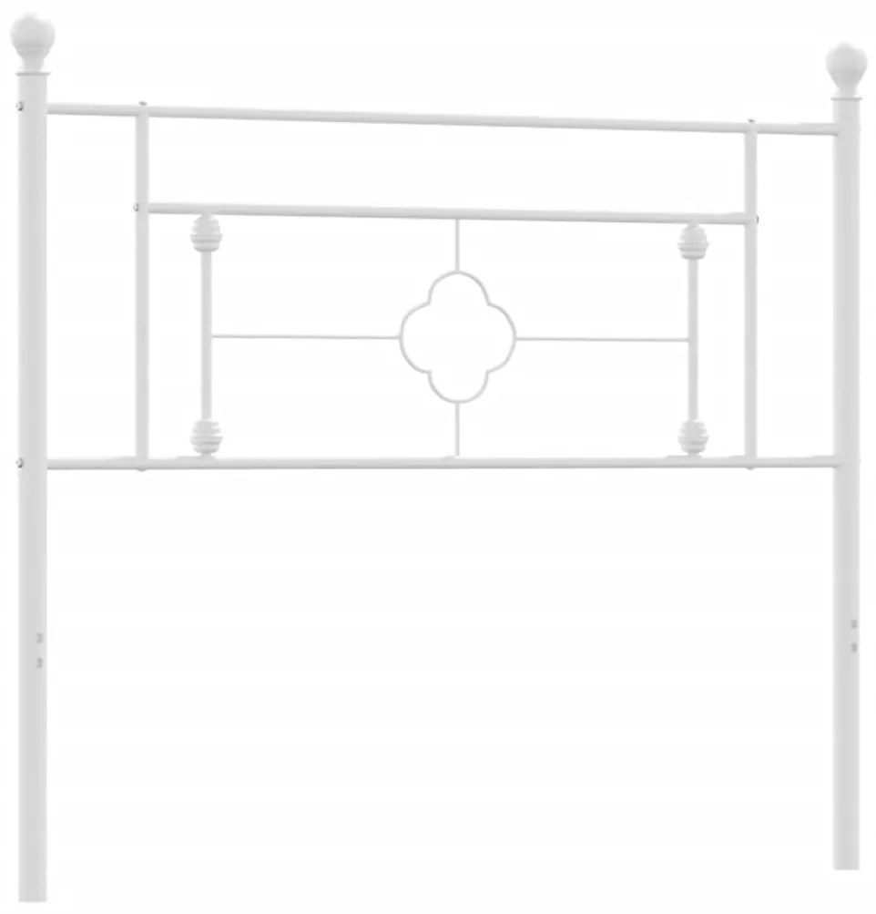 Cabeceira de cama 107 cm metal branco