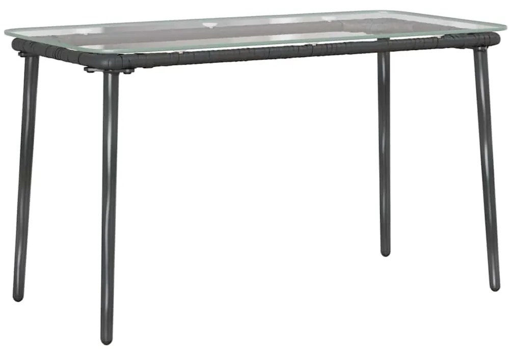 Mesa de Jardim Preto 80 x 40 x 45 cm Rattan Sintético