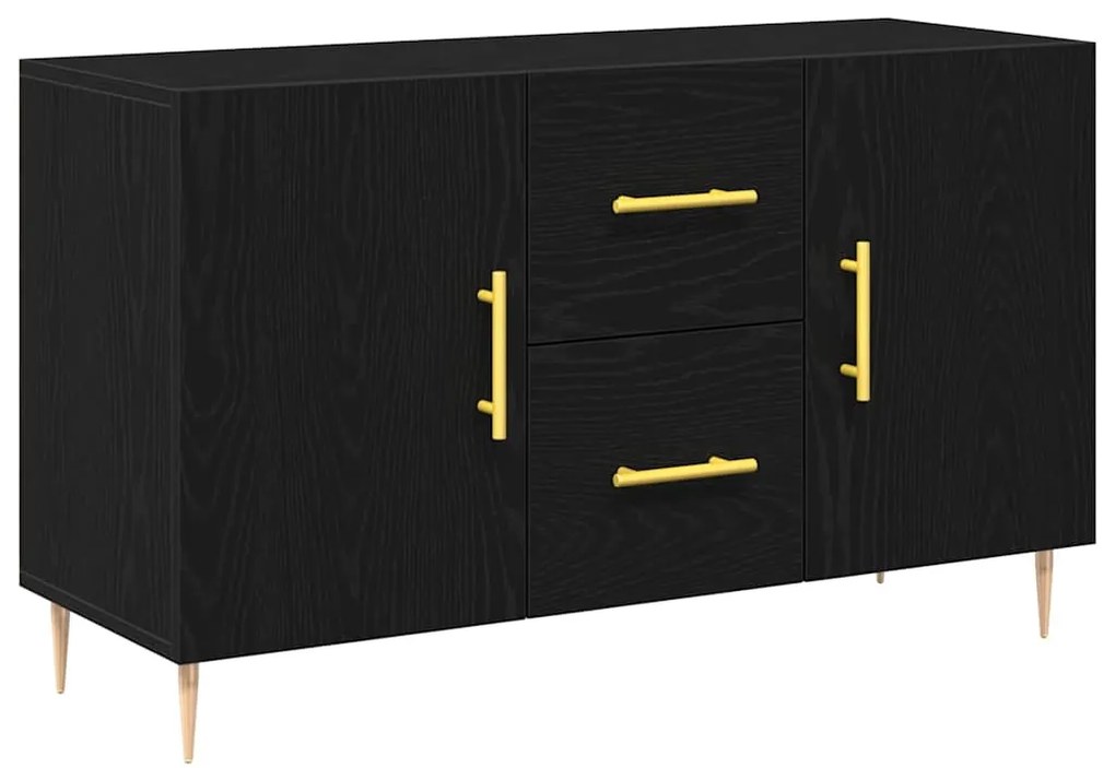 Buffet vidaXL Preto Carvalho 100x36x60 cm Madeira de Engenharia