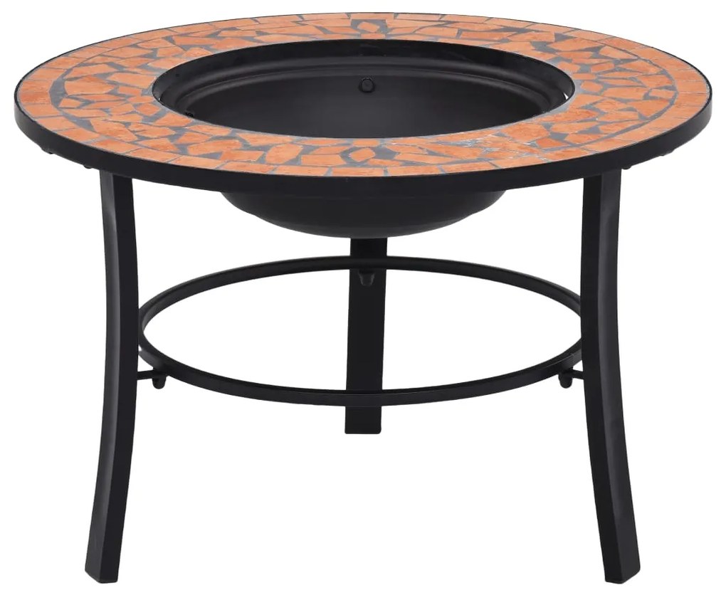 46719 vidaXL Braseira em mosaico 68 cm cerâmica terracota