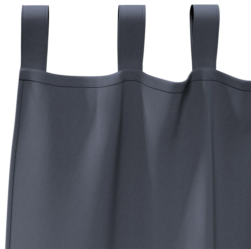 Cortinas opacas 2 pcs Cinzento-escuro 175 x 140 cm Poliéster