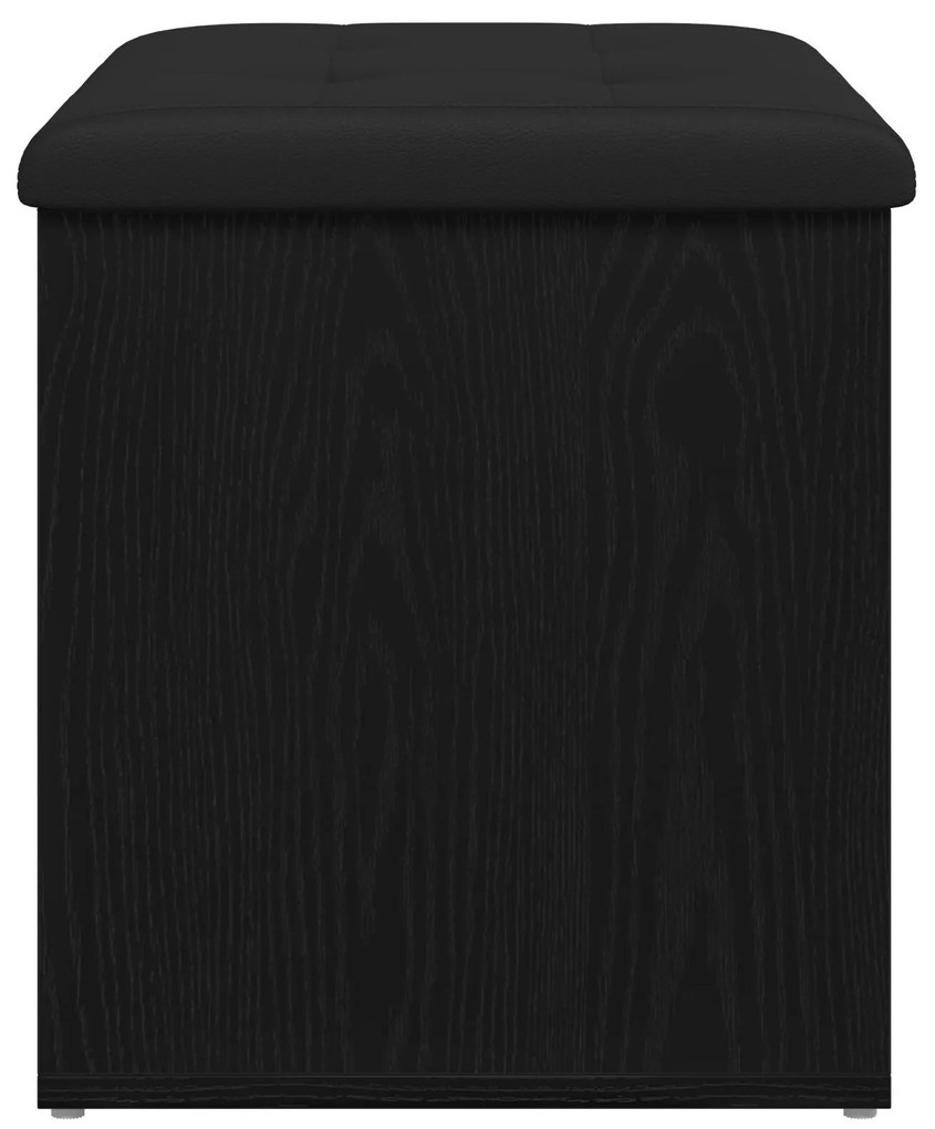 Banco de Armazenamento vidaXL Preto Carvalho 60x40x45 cm Madeira Reves