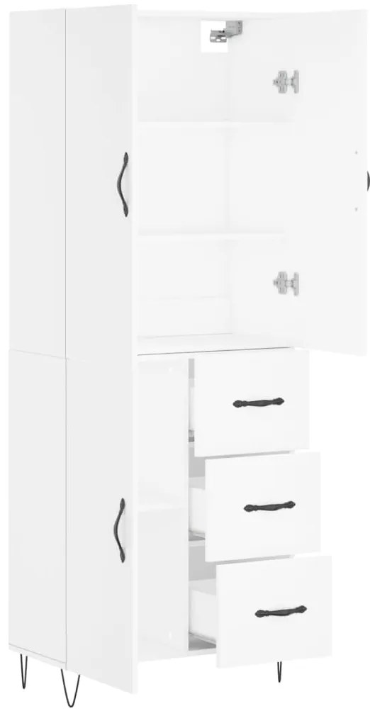 Armário alto 69,5x34x180 cm derivados de madeira branco