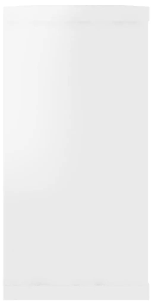 Estantes parede cúbicas 2pcs derivados madeira branco brilhante