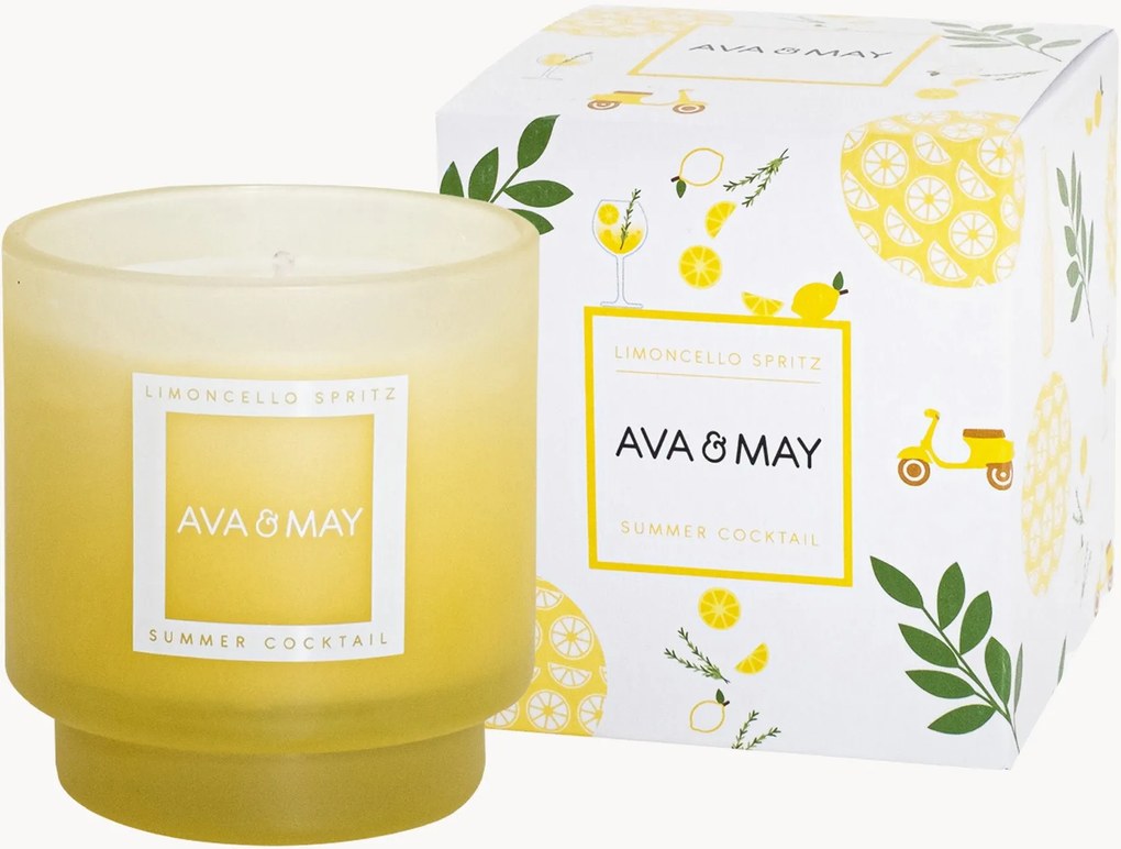 Vela perfumada Limoncello Spritz (gengibre, rosa, limão)