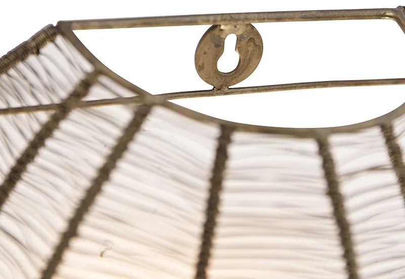 Candeeiro de parede industrial bronze com preto - Dong