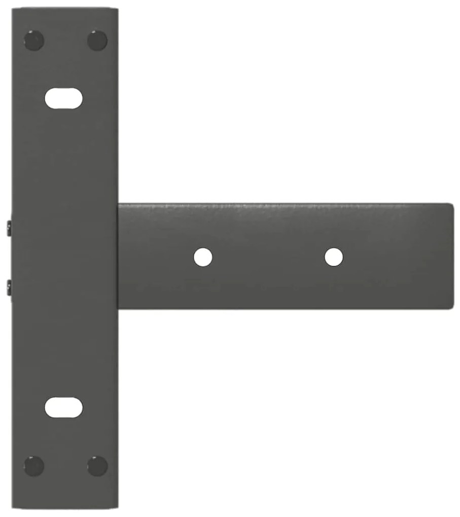 Pés de mesa de console em forma de T, 2 peças, antracite, 38x25x(72-73