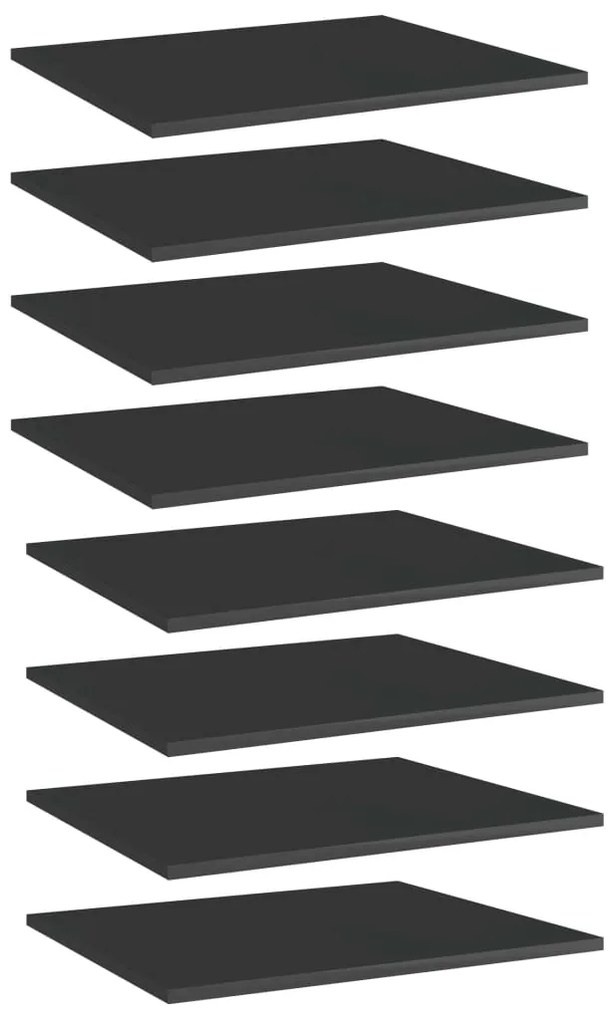 Prateleiras para estante 8 pcs derivados de madeira preto