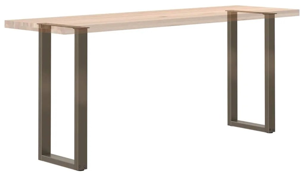 Pés de mesa de console em forma de U, 2 peças, aço natural, 38 x (72-7