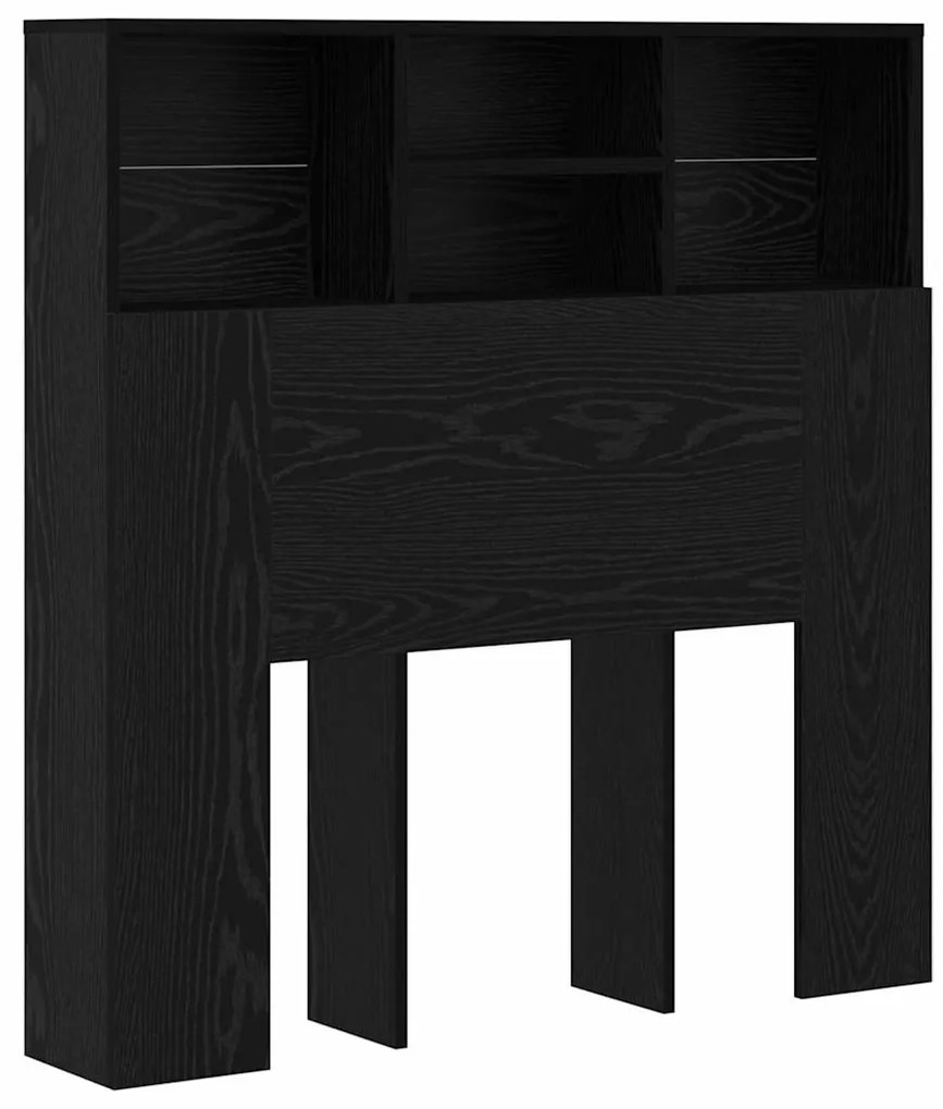 Cabeceira com Armário Carvalho preto 100 x 19 x 103.5 cm