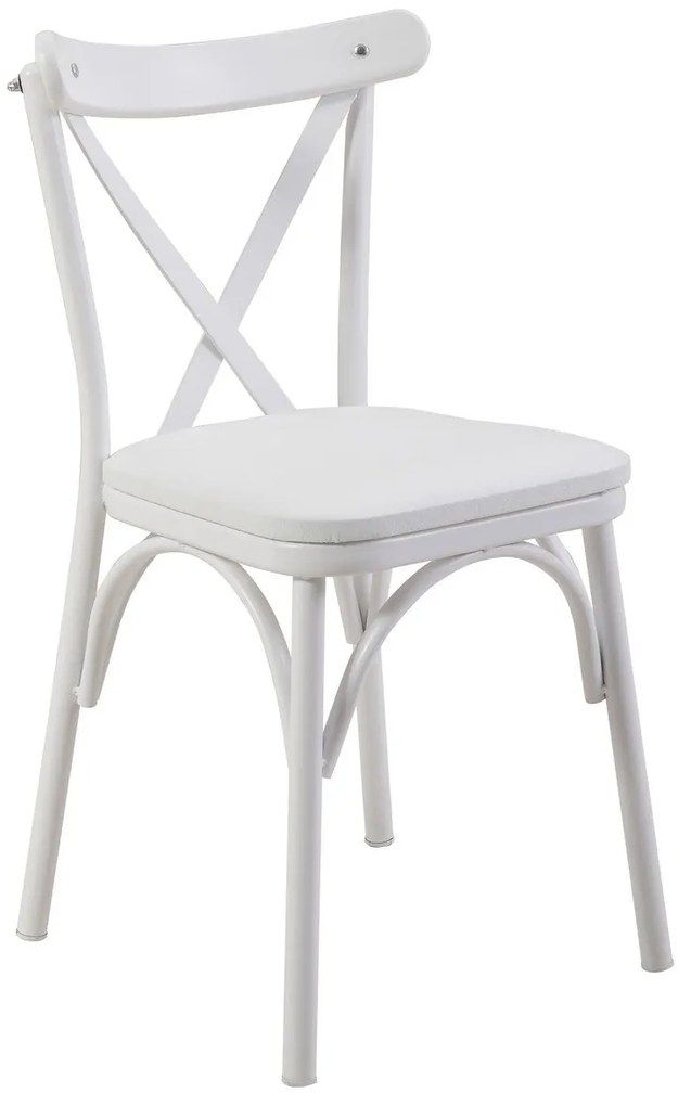 Conjunto de Mesa e Cadeiras Oliver – Branco – Mesa: 120x75x75 cm, Cade