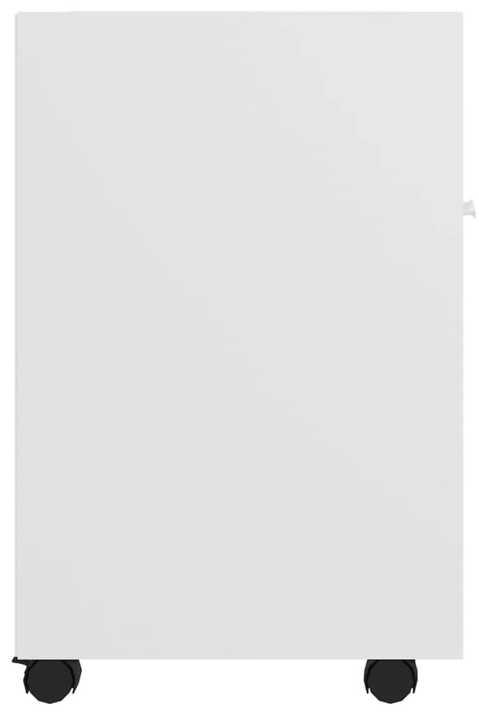 Móvel de apoio com rodas 33x38x60 cm contraplacado branco