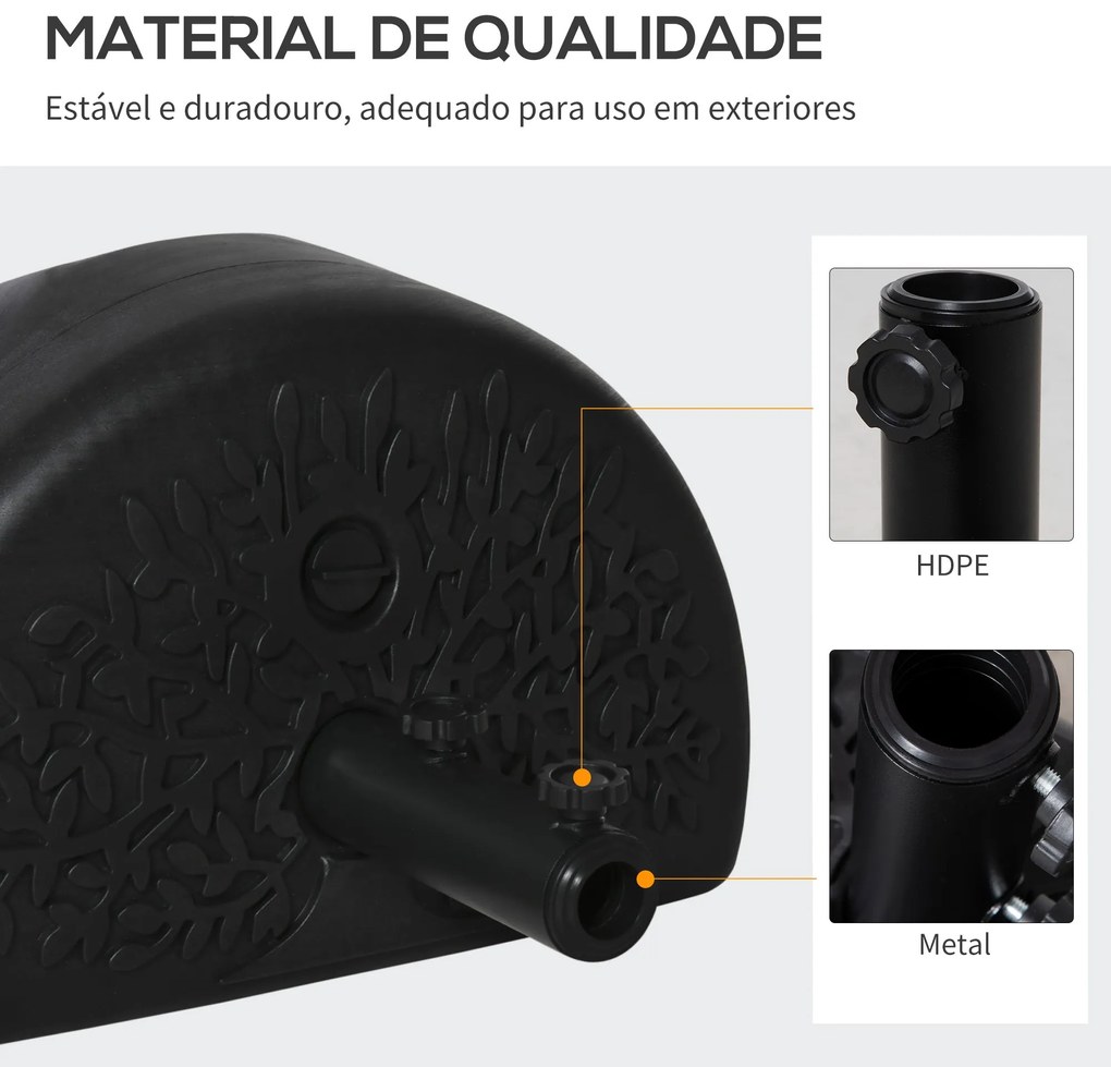 Base de Parede para Chapéu de Sol Suporte Semicircular para Chapéu de