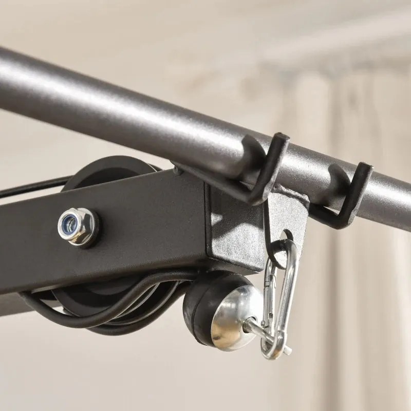 Máquina de Musculação com Polia e Assento Ajustável - HomeGym