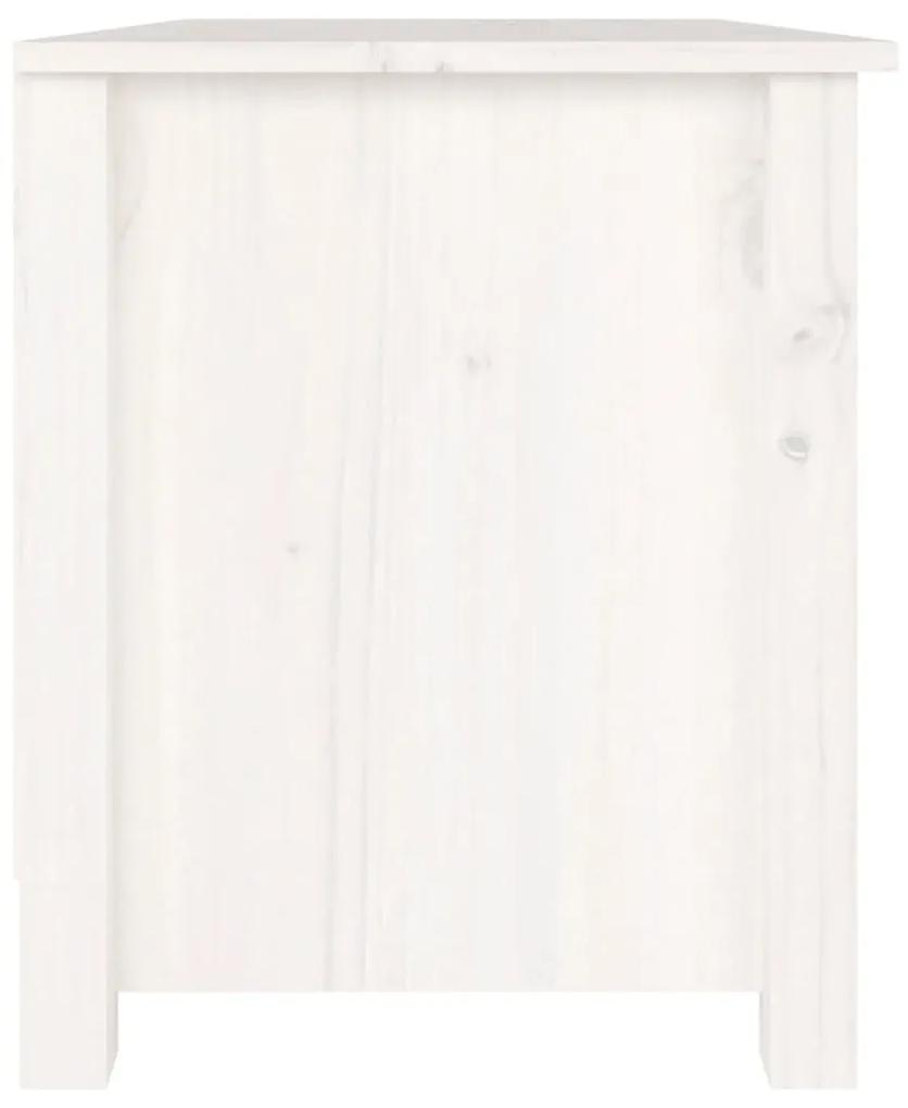 Banco sapateira 70x38x45,5 cm pinho maciço branco