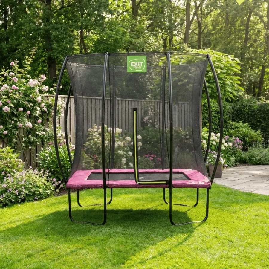 Trampolim retangular Silhouette 153 x 214 cm - rosa