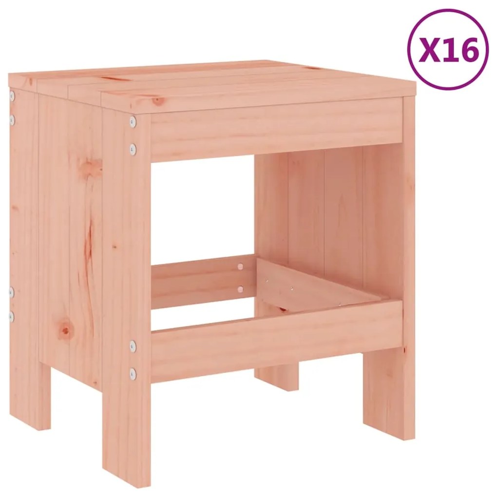 17 pcs conjunto de jantar para jardim madeira de douglas maciça
