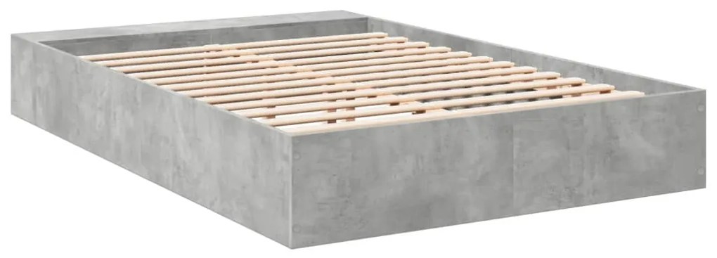 Estrutura de cama 160x200 cm derivados de madeira cinza cimento
