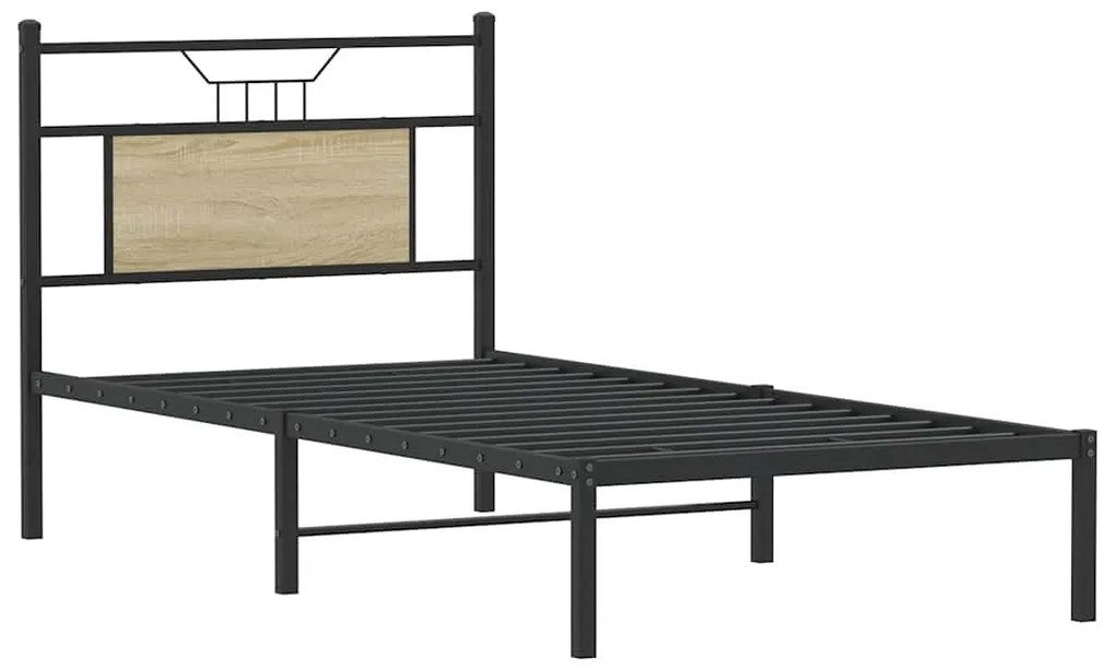 Estrutura cama s/ colchão derivados de madeira carvalho sonoma