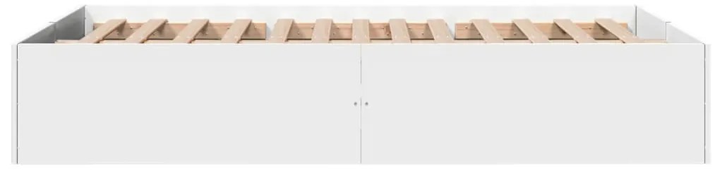Estrutura de cama 140x190 cm derivados de madeira branco