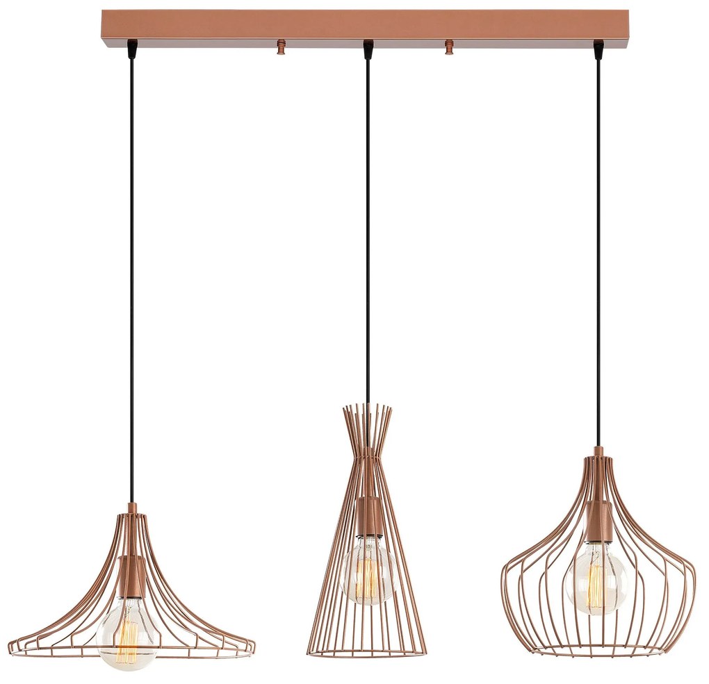 Candeeiro Chandelier Mezopotamya – Cobre – 110 x 37 cm