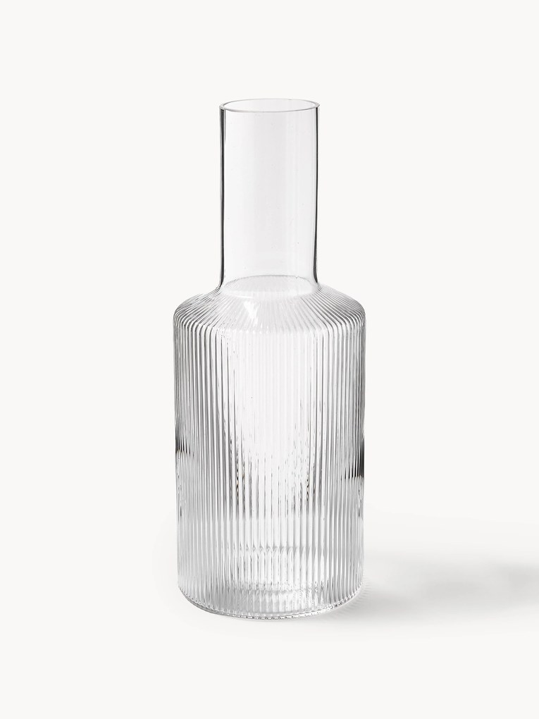 Jarro de vidro artesanal com padrão em relevo Ripple, 1 L
