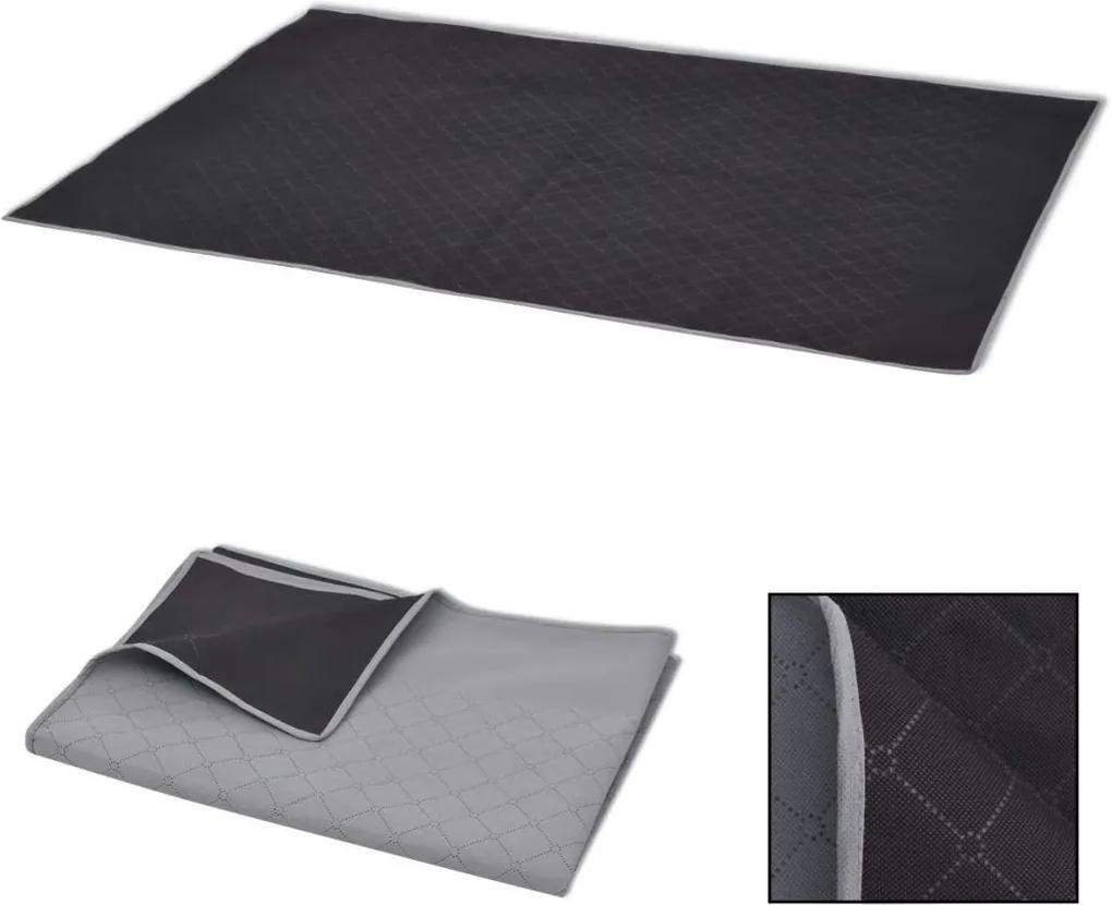 Toalha de piquenique cinzento e preto 150x200 cm