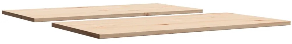 Tampos de mesa retangulares 2 pcs 90x45x1,7 cm pinho maciço
