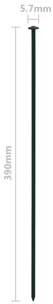Conj. painéis de vedação arqueados p/ jardim 77,3x26 cm verde