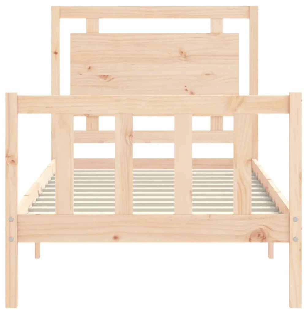 Cama sem colchão 100x200 cm madeira de pinho maciça
