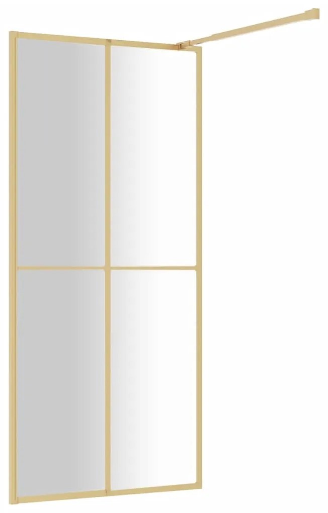 Divisória de chuveiro 80x195 cm vidro transparente ESG dourado