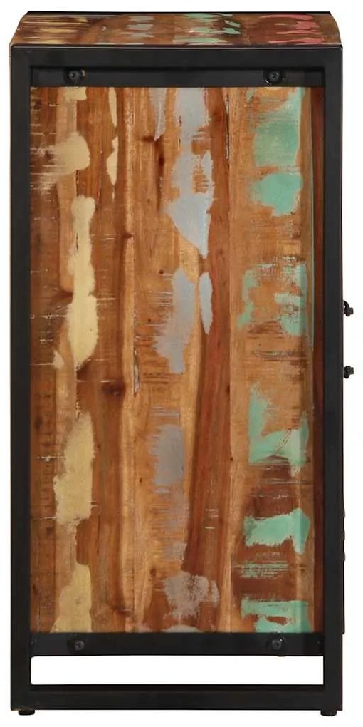 Aparador multicor 55x35x70 cm madeira maciça recuperada