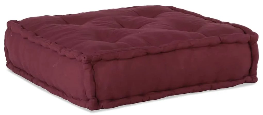 Puff Modular 2 Peças em Tecido Vinho da