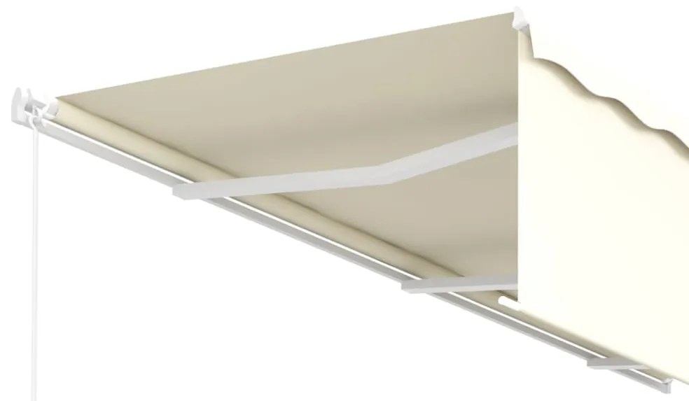 Toldo retrátil manual com estore 6x3 m cor creme
