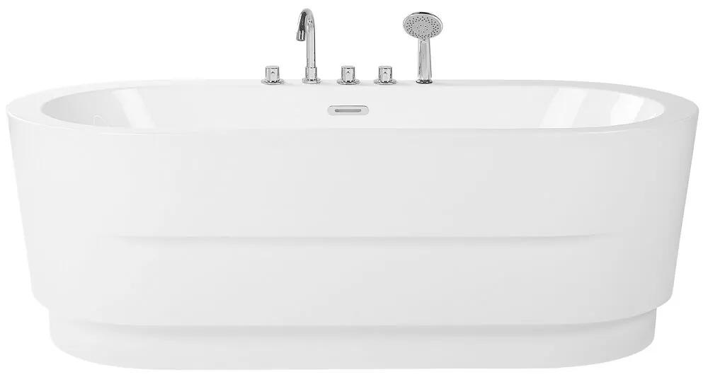 Banheira autónoma em acrílico sanitário branco com acessórios 170 cm EMPRESA Beliani