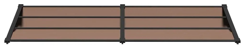 Toldo de porta 239x90 cm policarbonato preto