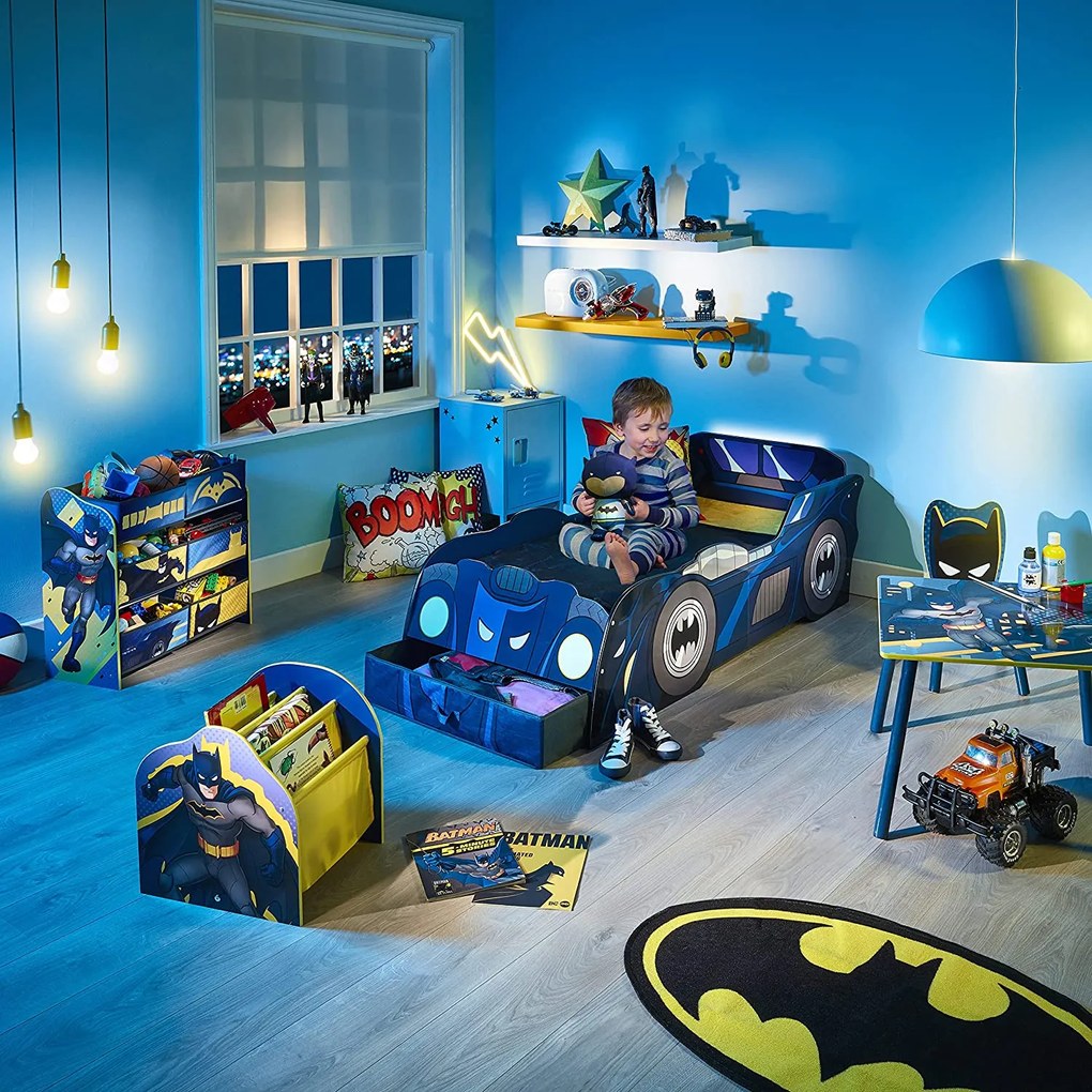 CAMA CRIANÇA BATMAN 158 (L) x 73 (L) x 54 (A) cm AZUL