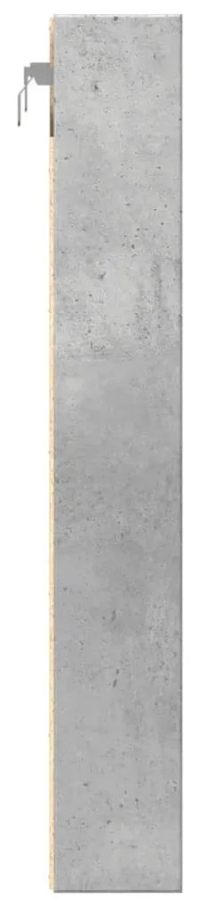Armário vitrine 60x8,5x58 cm derivados de madeira cinza cimento