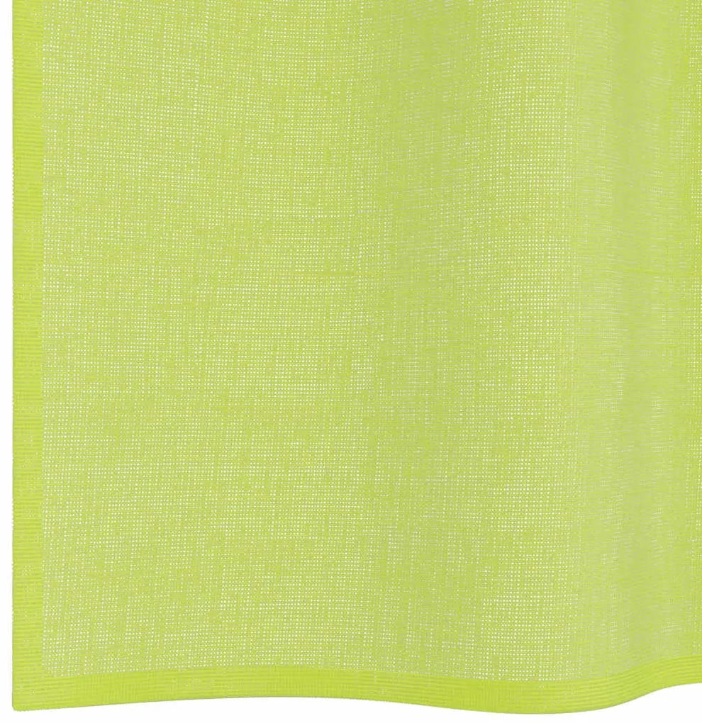 Cortinas de voile com aba 2 pcs verde-maçã