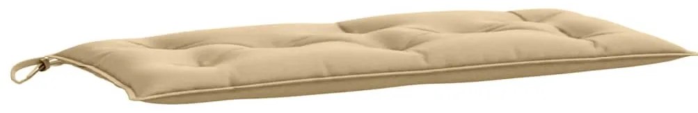 Almofadões banco jardim 2pcs 100x50x7cm mesclado tecido bege