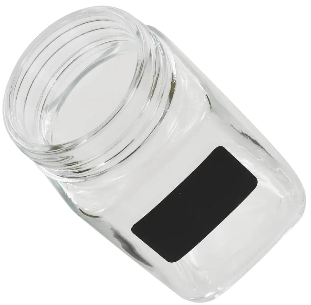 Frascos de vidro com autocolante 12 pcs 300 ml