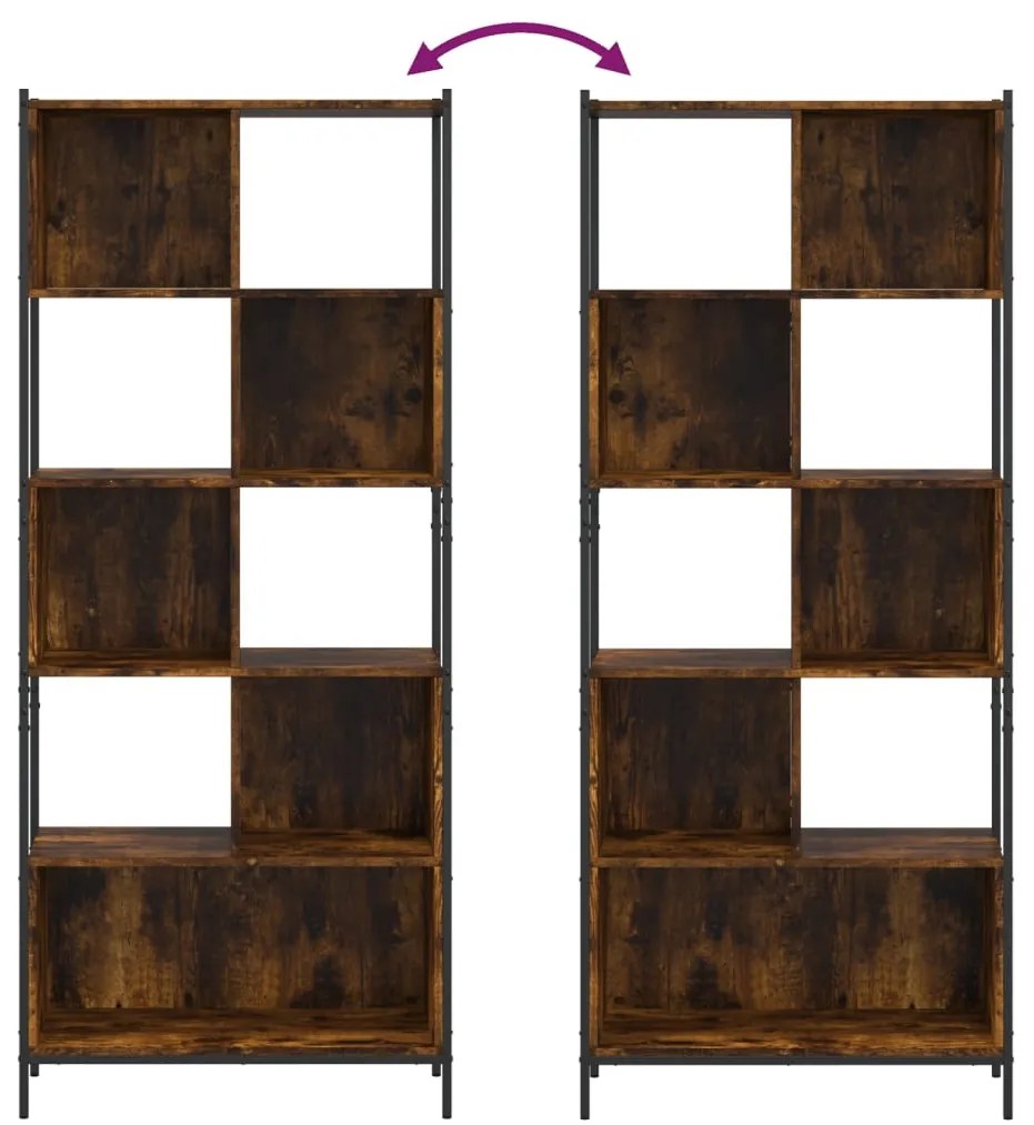Estante 72x28x172 cm derivados de madeira carvalho fumado