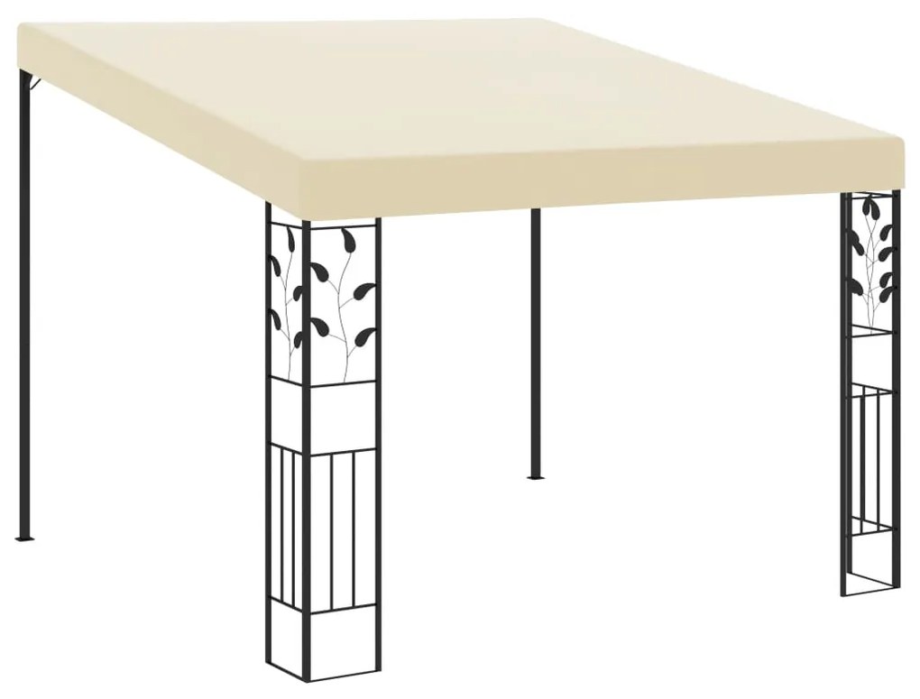 vidaXL Gazebo de parede 3x3x2,5 m creme
