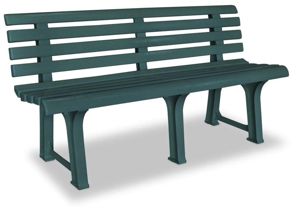 43584 vidaXL Banco de jardim 145,5 cm plástico verde