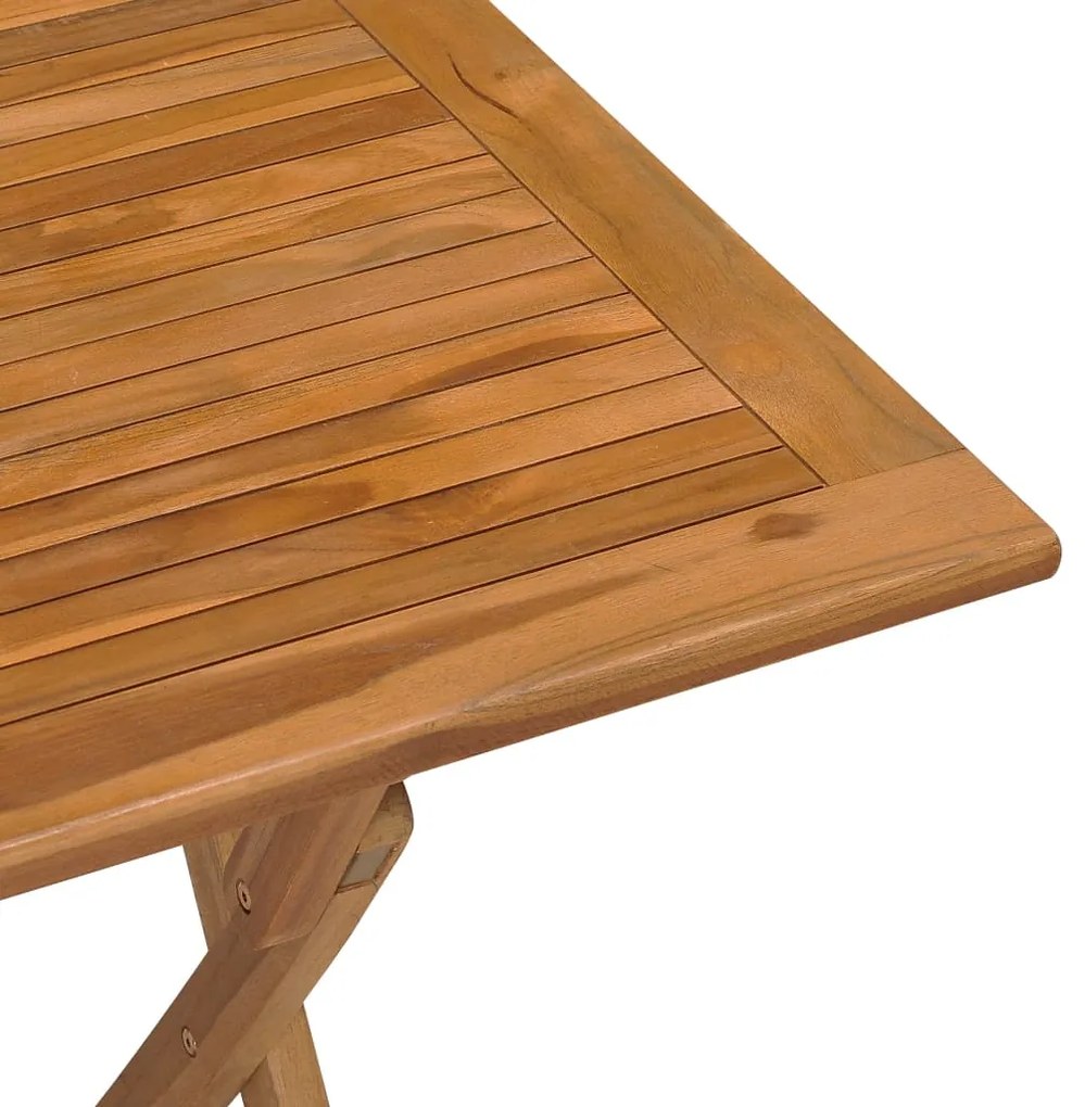 Mesa de jantar para jardim dobrável 90x60x75 cm teca maciça