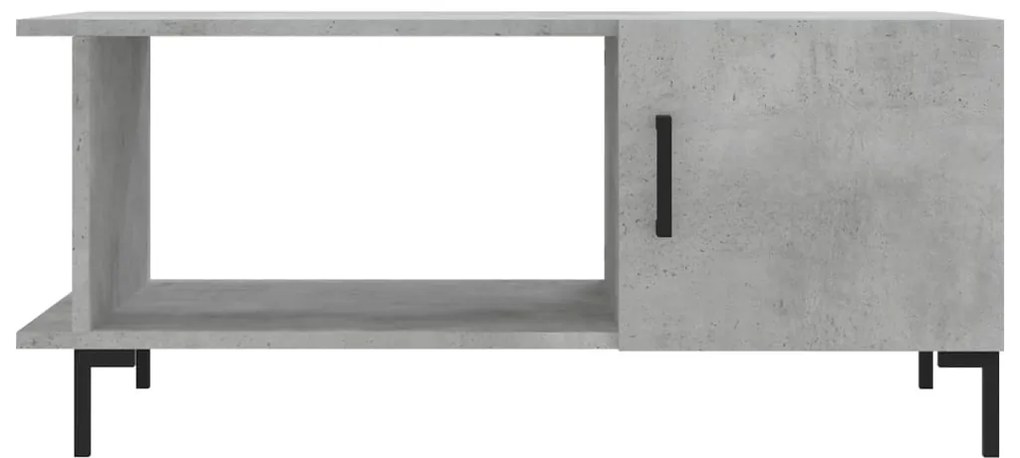 Mesa de centro 90x50x40 madeira processada cinza cimento
