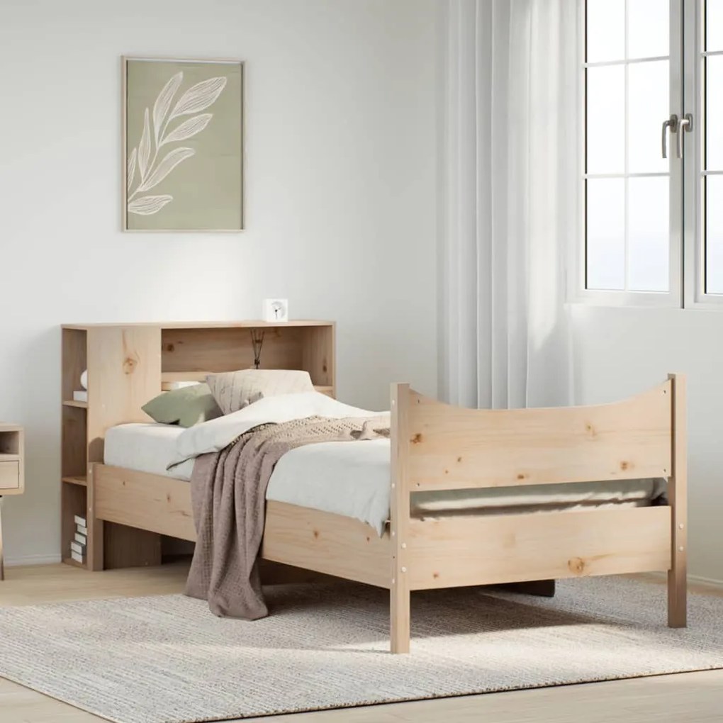 Cama sem colchão 90x200 cm madeira de pinho maciça