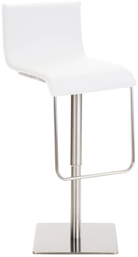 Banco de bar Limon em couro sintético 39 x 80-103 x 46 cm Branco