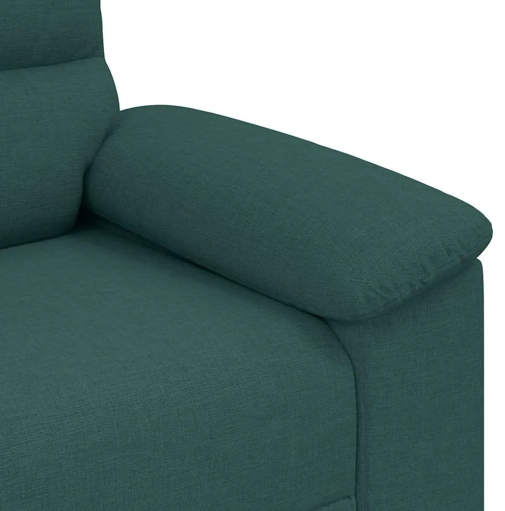 Sofá de 2 lugares 120 cm tecido verde-escuro
