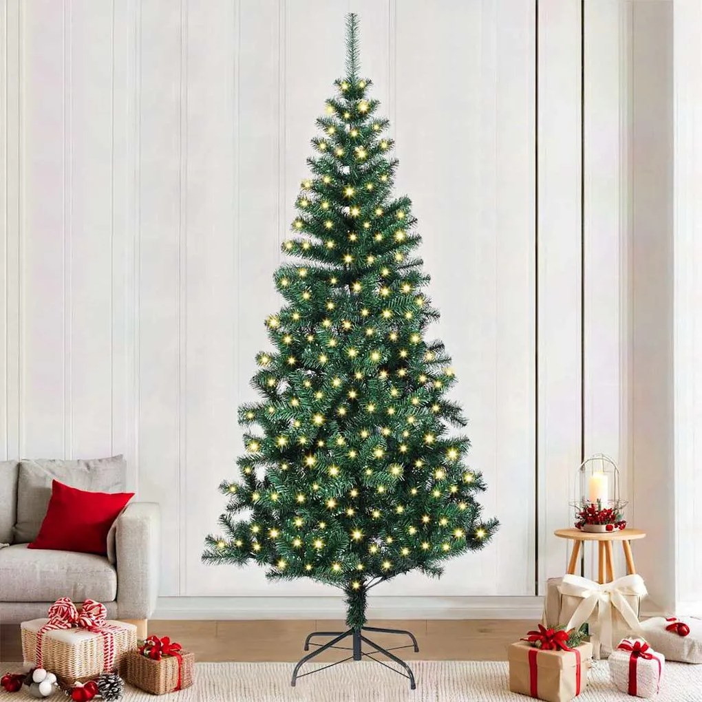 vidaXL Árvore de Natal Artificial Verde 240 cm PVC
